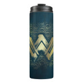 Wonder Woman Brushed Gold Symbol Thermosbeker (Voorkant)