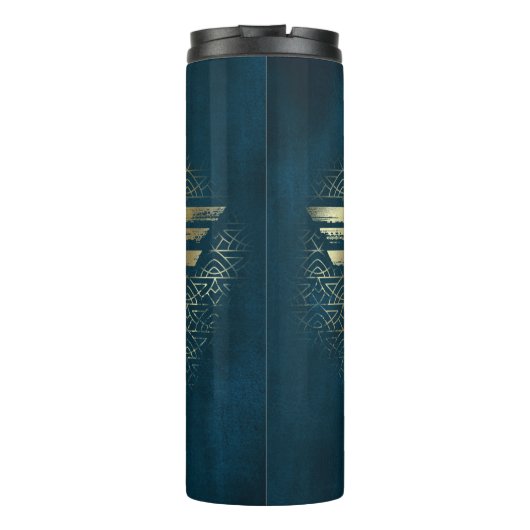 Wonder Woman Brushed Gold Symbol Thermosbeker (Achterkant)