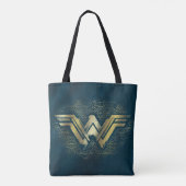 Wonder Woman Brushed Gold Symbol Tote Bag (Achterkant)