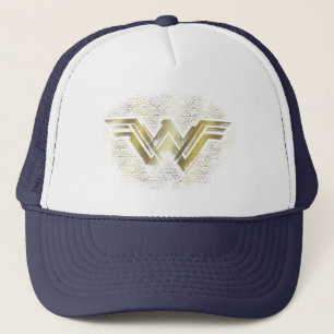 Wonder Woman Brushed Gold Symbol Trucker Pet