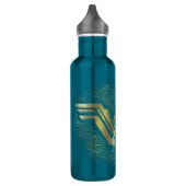 Wonder Woman Brushed Gold Symbol Waterfles (Links)