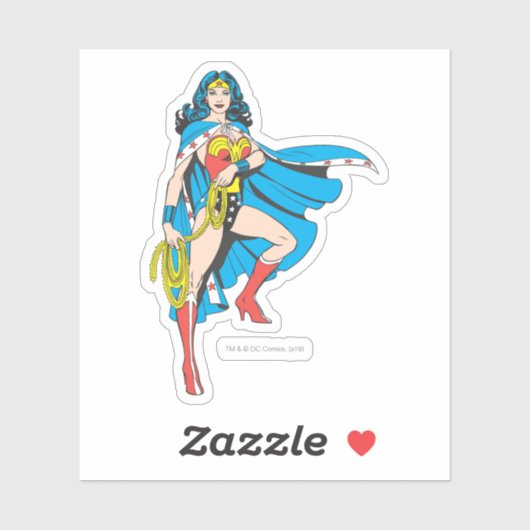 Wonder Woman Cape Sticker (Vel)