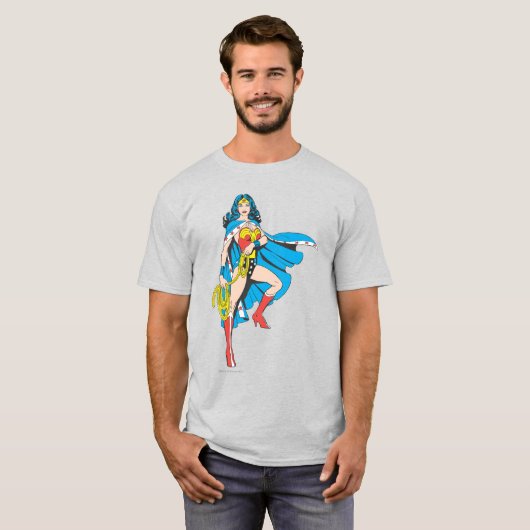 Wonder Woman Cape T-shirt (Voorkant volledig)