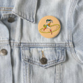 Wonder Woman circuleerde met Lasso Ronde Button 5,7 Cm (In situ)