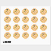 Wonder Woman circuleerde met Lasso Ronde Sticker (Vel)