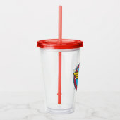 Wonder Woman | Cirkel en sterren Logo Acryl Drinkbeker (Rechts)