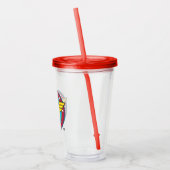 Wonder Woman | Cirkel en sterren Logo Acryl Drinkbeker (Links)