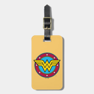 Wonder Woman Cirkel en sterren Logo Bagagelabel