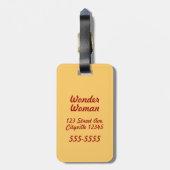 Wonder Woman | Cirkel en sterren Logo Bagagelabel (Achterkant verticaal)