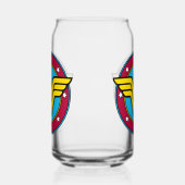 Wonder Woman | Cirkel en sterren Logo Blikvorm Glas (Links)