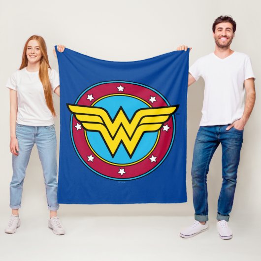Wonder Woman | Cirkel en sterren  Logo Fleece Deken (In situ)