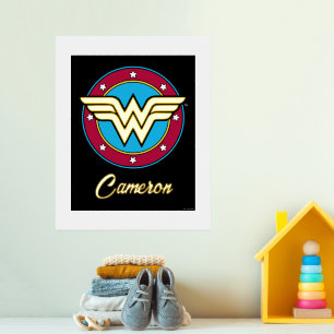Wonder Woman Cirkel en sterren Logo Folie Afdrukken