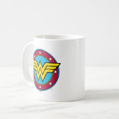 Wonder Woman | Cirkel en sterren Logo Koffiemok (Voorkant links)