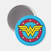 Wonder Woman | Cirkel en sterren Logo Magneet (Voorkant / Achterkant)