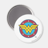 Wonder Woman | Cirkel en sterren Logo Magneet (Voorkant / Achterkant)