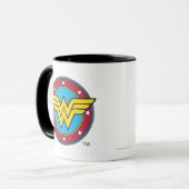 Wonder Woman | Cirkel en sterren Logo Mok (Voorkant links)