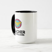 Wonder Woman | Cirkel en sterren Logo Mok (Voorkant links)