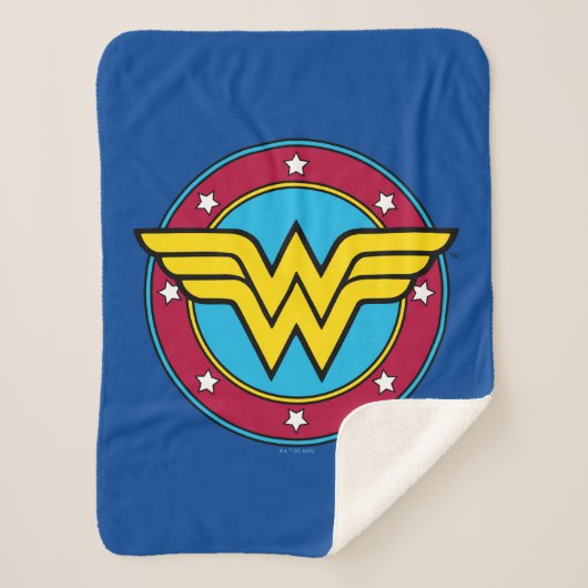 Wonder Woman | Cirkel en sterren  Logo Sherpa Deken (Voorkant)