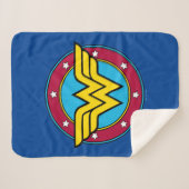 Wonder Woman | Cirkel en sterren  Logo Sherpa Deken (Voorkant (horizontaal))