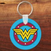 Wonder Woman | Cirkel en sterren Logo Sleutelhanger (Achterkant)