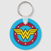 Wonder Woman | Cirkel en sterren Logo Sleutelhanger (Achterkant)