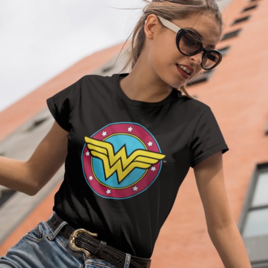 Wonder Woman | Cirkel en sterren Logo T-shirt