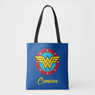 Wonder Woman Cirkel en sterren Logo Tote Bag