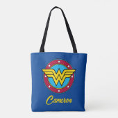 Wonder Woman | Cirkel en sterren Logo Tote Bag (Achterkant)