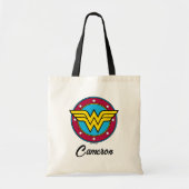 Wonder Woman | Cirkel en sterren Logo Tote Bag (Voorkant)