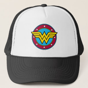 Wonder Woman   Cirkel en sterren Logo Trucker Pet