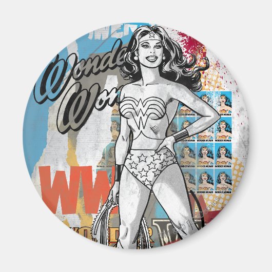 Wonder Woman Collage 2 Magneet (Voorkant)