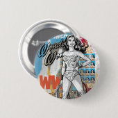 Wonder Woman Collage 2 Ronde Button 5,7 Cm (Voorkant /achterkant)