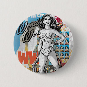 Wonder Woman Collage 2 Ronde Button 5,7 Cm