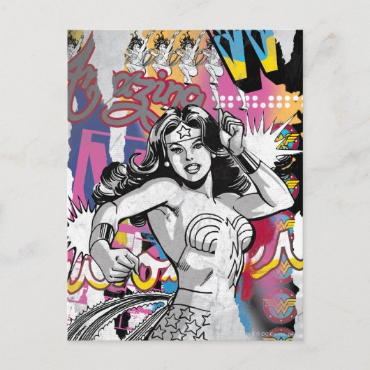 Wonder Woman Collage 3 Briefkaart (Voorkant)