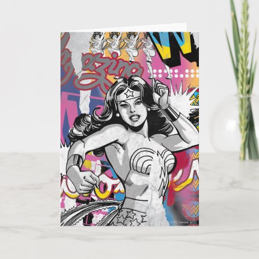 Wonder Woman Collage 3 Kaart (Voorkant)