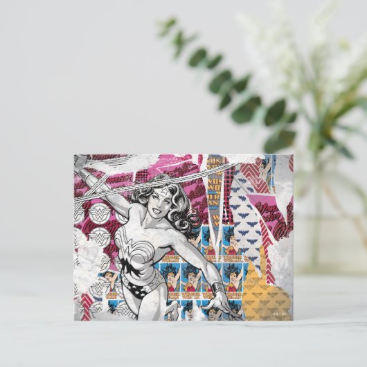 Wonder Woman Collage 5 Briefkaart (Staand voorkant)