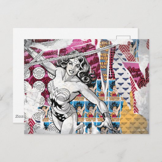 Wonder Woman Collage 5 Briefkaart (Voorkant / Achterkant)