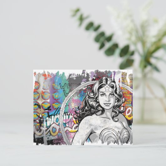 Wonder Woman Collage 6 Briefkaart (Staand voorkant)
