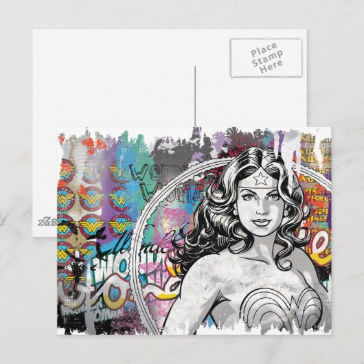 Wonder Woman Collage 6 Briefkaart (Voorkant / Achterkant)