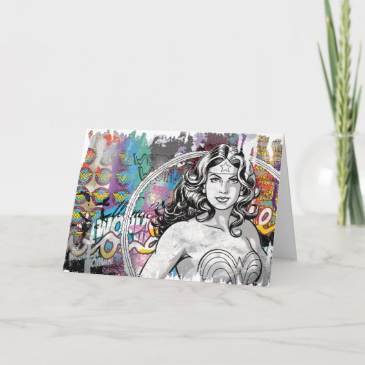 Wonder Woman Collage 6 Kaart (Voorkant)
