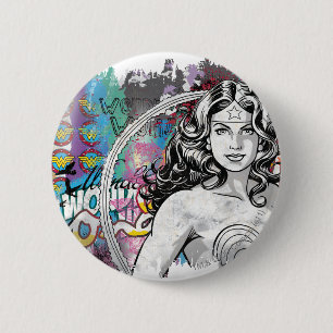 Wonder Woman Collage 6 Ronde Button 5,7 Cm