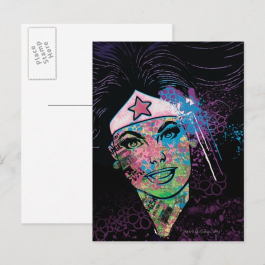 Wonder Woman Colorful Collage Briefkaart (Voorkant / Achterkant)