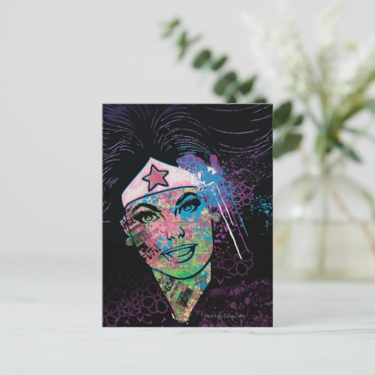 Wonder Woman Colorful Collage Briefkaart (Staand voorkant)