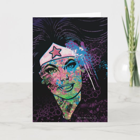 Wonder Woman Colorful Collage Kaart (Voorkant)