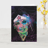 Wonder Woman Colorful Collage Kaart (Gele Bloem)
