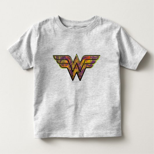 Wonder Woman Colorful Logo Kinder Shirts (Voorkant)