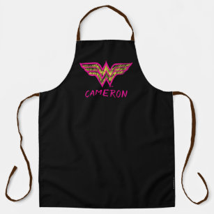 Wonder Woman Colorful Pink and Yellow Logo Schort