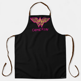 Wonder Woman Colorful Pink and Yellow Logo Schort