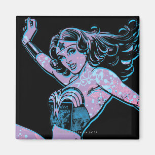Wonder Woman Colorful Pose Magneet