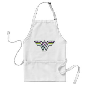 Wonder Woman Colorful Sketch Logo Standaard Schort